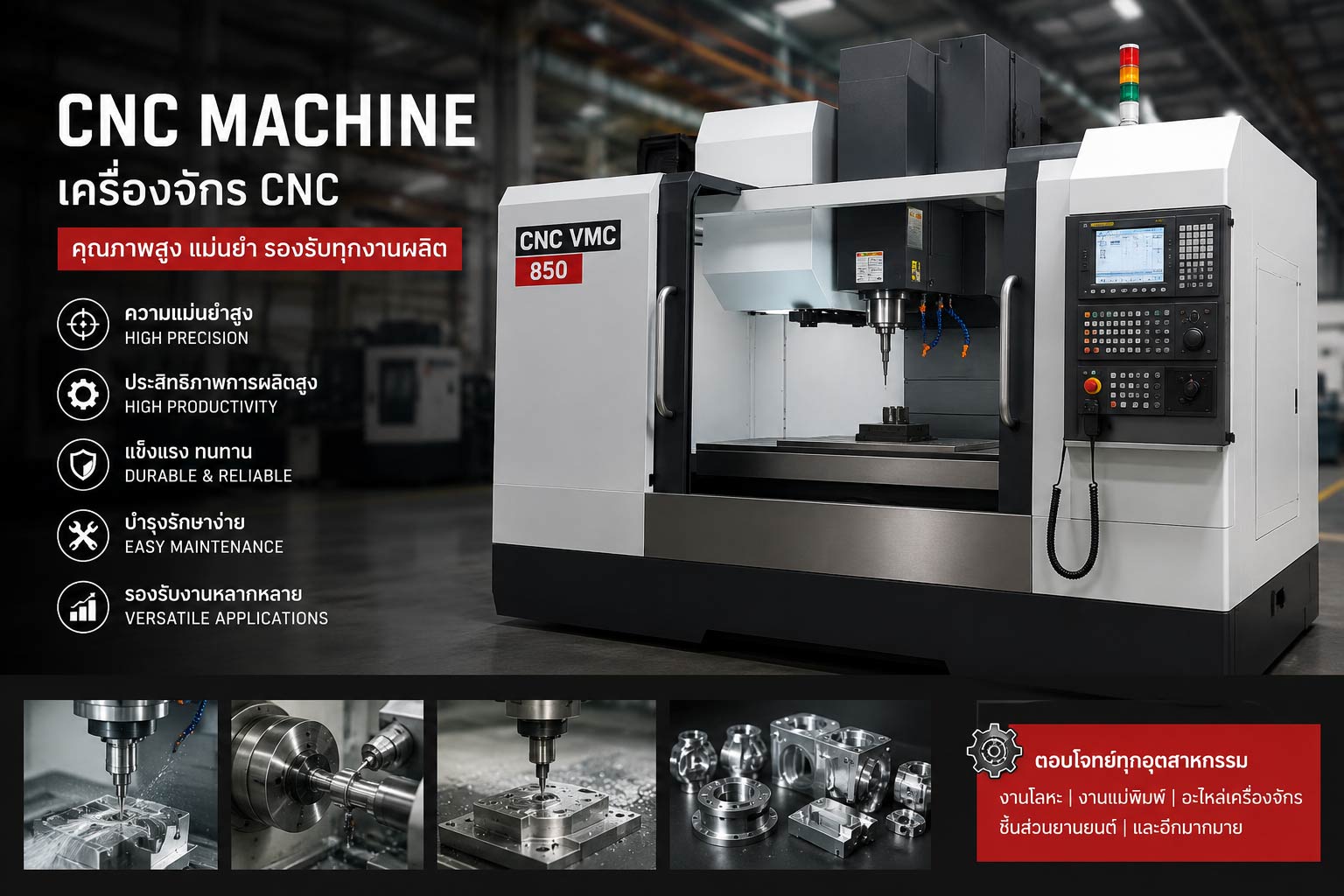 ขายเครื่องกลึง CNC มือสอง สภาพดี พร้อมใช้งาน ราคาพิเศษ