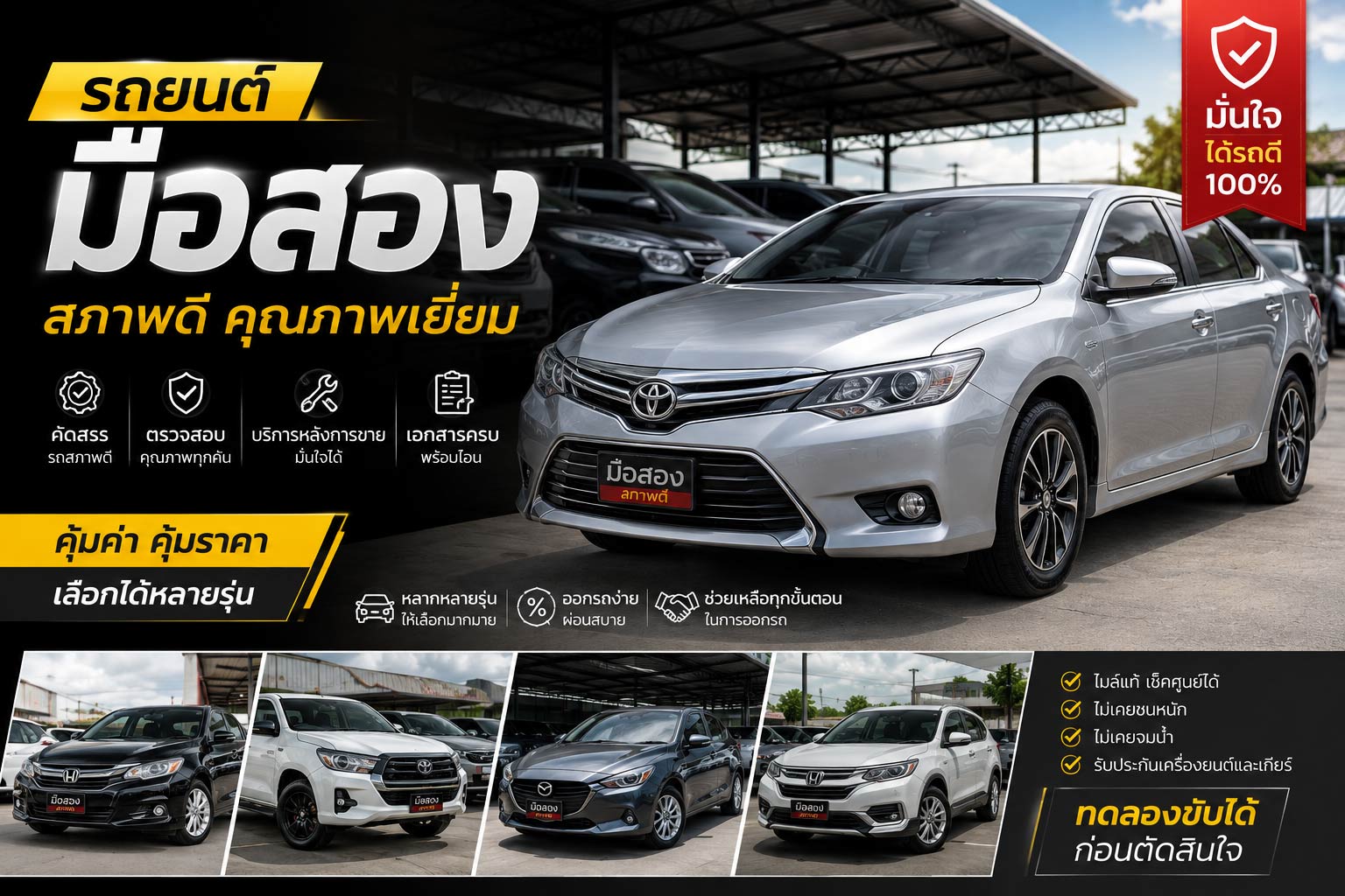 ขายรถมือสอง สภาพสวย พร้อมใช้งาน